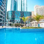 Delux Studio Apartment Dubai Marina The Bay 5 Min Beach Jbr & 3 Min To Tram Station